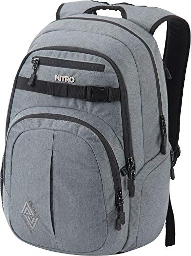 Nitro Chase Rucksack, Schulrucksack mit Organizer, Schoolbag, Daypack mit 17 Zoll Laptopfach, Black Noise, 35L von Nitro