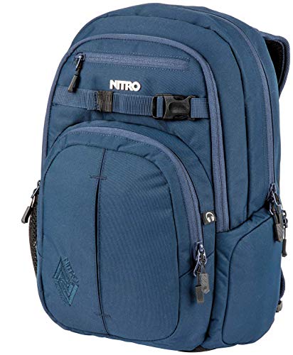 Nitro Chase Rucksack, Schulrucksack mit Organizer, Schoolbag, Daypack mit 17 Zoll Laptopfach, Indigo, 35L von Nitro