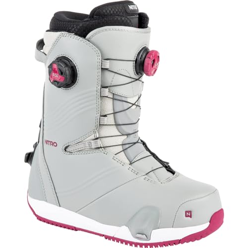Nitro Damen Dynasty BOA 24 All Mountain Freeride Premium Schnellschnürsystem Step On Boot Snowboardboot, Iron-Wine, 24.0 von Nitro