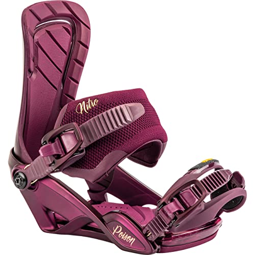 Nitro Damen Poison '23 All Mountin Freeride Bindung Snowboardbindung, Wine, S/M von Nitro