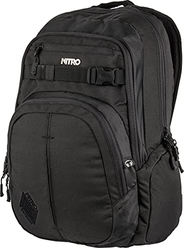Nitro Chase Rucksack, Schulrucksack mit Organizer, Schoolbag, Daypack mit 17 Zoll Laptopfach, True Black, 35L von Nitro
