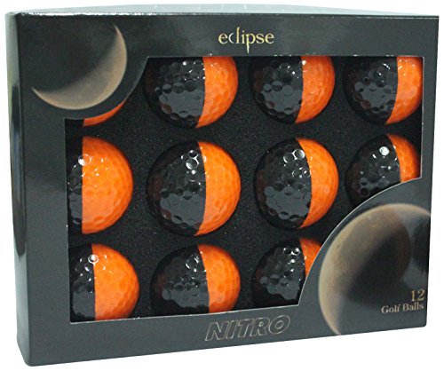 Nitro Eclipse Golfbälle, Schwarz/Mandarine von Nitro