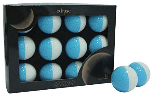 Nitro Eclipse Golfbälle, Weiß/Mittelblau von Nitro