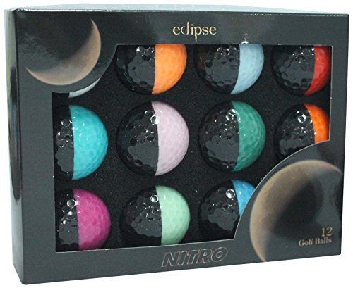 Nitro Golfbälle Eclipse, Herren, Schwarz/Mehrfarbig von Nitro