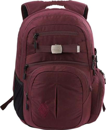 Nitro Hero Pack / großer trendiger Rucksack Tasche Backpack / mit gepolstertem Laptopfach und weiteren tollen Features / Schoolbag / Schulrucksack / 37L / Wine von Nitro