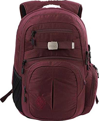 Nitro Hero Pack / großer trendiger Rucksack Tasche Backpack / mit gepolstertem Laptopfach und weiteren tollen Features / Schoolbag / Schulrucksack / 37L / Wine von Nitro
