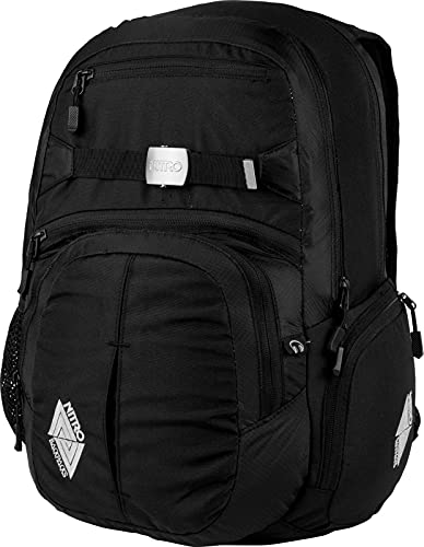 Nitro Hero Pack / großer trendiger Rucksack Tasche Backpack / mit gepolstertem Laptopfach und weiteren tollen Features / Schoolbag / Schulrucksack / 37L / True Black von Nitro