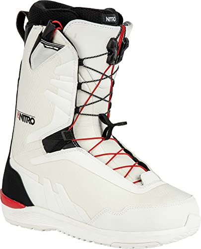 Nitro Herren Snowboards Discover TLS '23 All Mountain Freeride Freestyle Schnellschnürsystem Boot Snowboardboot, White-Black, MP 27,0 // EU 41 1/3 // US 9 von Nitro