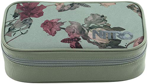 Nitro Pencil Case Xl Inkl. Geo Dreieick & Stundenplan, Federmäppchen, Schlampermäppchen, Faulenzer Box, Federmappe, Stifte Etui, Dead Flower von Nitro