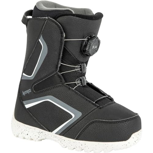 Nitro Unisex – Erwachsene Droid BOA ´22 Snowboardboot, BLK-WHT-Charcoal, 245 von Nitro