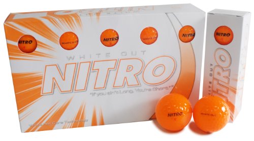 Nitro weiß Out Golf Bälle (15 Stück) – Orange von Nitro