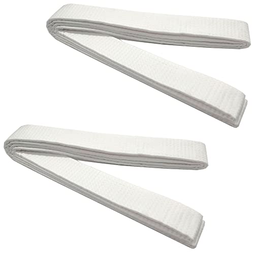 Niuhong 2 Pcs Judo Karate Gürtel Kampfsport Sport Gürtel Taekwondo Belts Professioneller Karate Aikido Belt Dickem Stoff Weißgurt Kinder Erwachsene Kampfsportgürtel Kofun 260cm (Weiß) von Niuhong