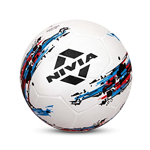 NIVIA Unisex-Erwachsene 354 Storm Fußball, Größe 5 (weiß), Mehrfarbig, 5 von Nivia