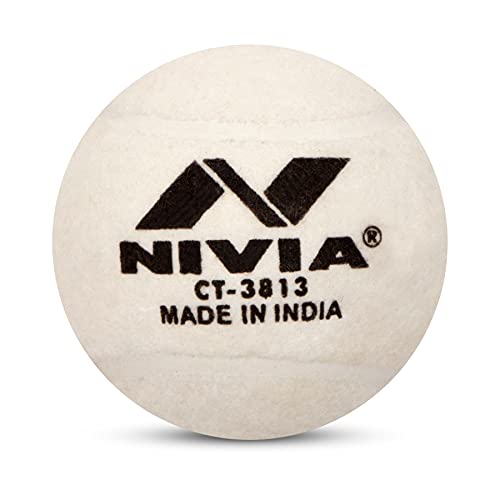 Nivia schwere Tennis Ball Cricket Ball, Weiß (6er Pack) von Nivia