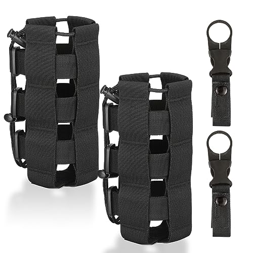 Nizirioo 2PCS Taktisch Flaschenhalter, Taktischer Flaschenhalter, Wasserflaschenhalter Molle Flaschenhalter Mit Kordelzug Und Schnallen Halter Militär Trinkflasche Beutel Für Outdoor Wandern Camping von Nizirioo