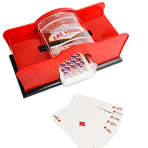 Nkmujil Poker Deck Shuffler Manuell, Manual Card Mixer for Poker, Hand Operated Card Shuffler, Poker Card Dealing Machine, Manual Blackjack Shuffler, Card Shuffler with Hand Crank von Nkmujil