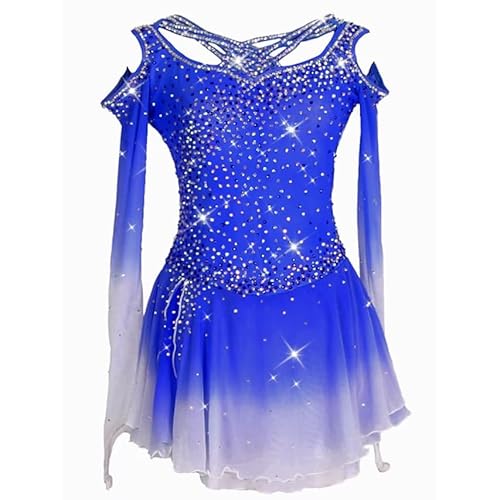Nnnydjy Künstlerische Figur Skating Kleider Für Frauen Girls' Tanz Eislaufwettbewerb Kostüme Modeverlauf Rhythmischer Gymnastik Lotard Tragen Handgefertigter,B,XXL von Nnnydjy