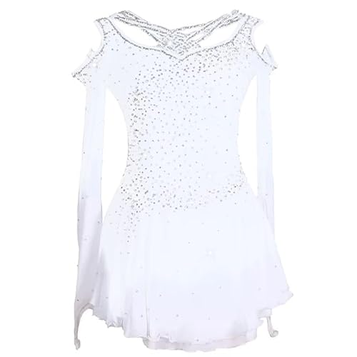 Nnnydjy Künstlerische Figur Skating Kleider Für Frauen Girls' Tanz Eislaufwettbewerb Kostüme Modeverlauf Rhythmischer Gymnastik Lotard Tragen Handgefertigter,D,12_15Years von Nnnydjy