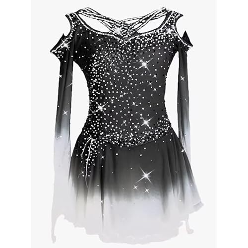 Nnnydjy Künstlerische Figur Skating Kleider Für Frauen Girls' Tanz Eislaufwettbewerb Kostüme Modeverlauf Rhythmischer Gymnastik Lotard Tragen Handgefertigter,F,5_8Years von Nnnydjy
