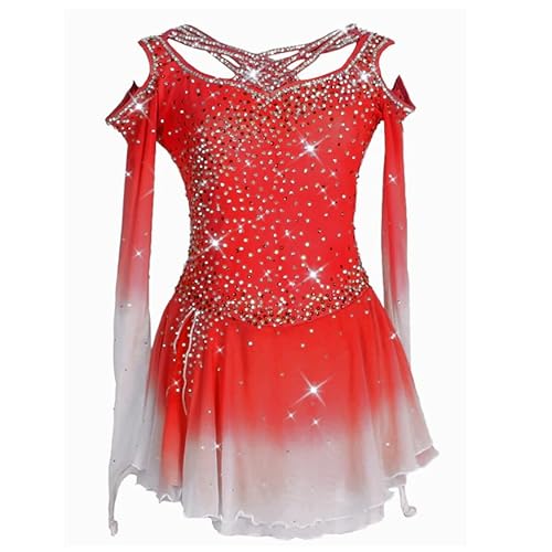Nnnydjy Künstlerische Figur Skating Kleider Für Frauen Girls' Tanz Eislaufwettbewerb Kostüme Modeverlauf Rhythmischer Gymnastik Lotard Tragen Handgefertigter,I,XXL von Nnnydjy