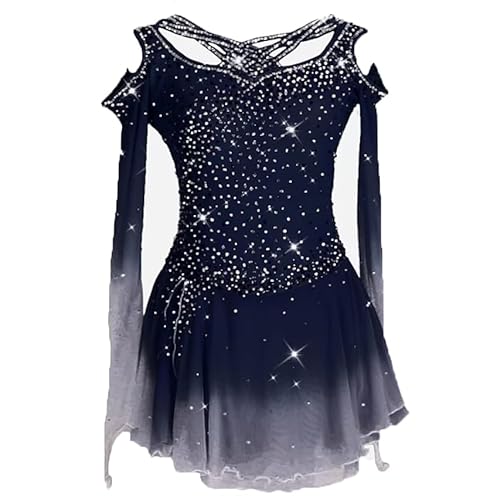 Nnnydjy Künstlerische Figur Skating Kleider Für Frauen Girls' Tanz Eislaufwettbewerb Kostüme Modeverlauf Rhythmischer Gymnastik Lotard Tragen Handgefertigter,J,12_15Years von Nnnydjy