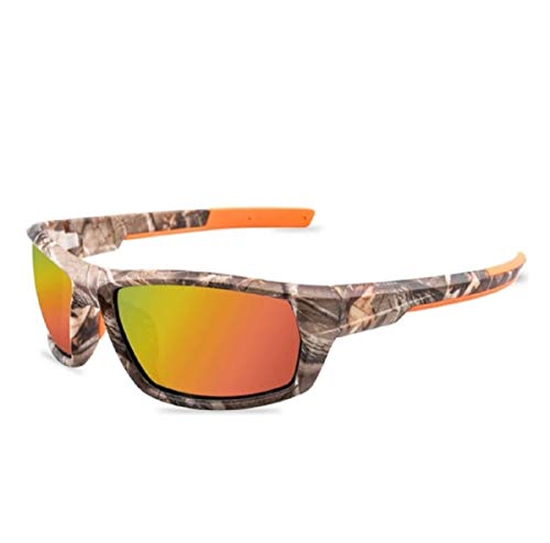 No Name Ltd Brille zum Karpfenangeln, Camouflage, Unisex, für Outdoor-Sport, Brille (rote Spiegellinse) von No Name Ltd