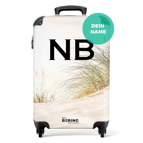 NoBoringSuitcases.com® Koffer personalisiert, Koffer Handgepäck - Handgepäck Koffer 55x40x20cm, Kleiner Koffer mit Rollen - Kabinentrolley - Dünen - Leicht - Koffer mit Namen Initialen von NoBoringSuitcases.com