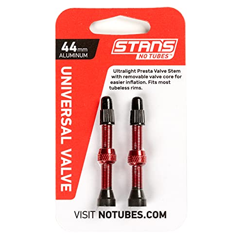 Stan's NoTubes Unisex – Erwachsene Ventil-03300621 Ventil, Rot, 44 mm von NoTubes