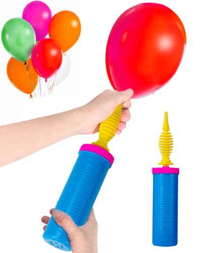 Ballonpumpe Hand Luftballonpumpe,Luftpumpe Ballon,Luftballon Pumpe,Luftpumpe für Luftballons,Pumpe für Luftballons,Ballonpumpe Luftballons Für Hochzeit,Geburtstag Party Dekorationen(Blau-rosa) von Noa Home Deco