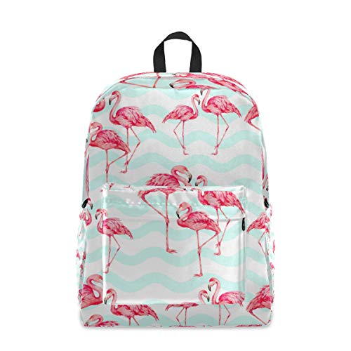 Lässiger Rucksack für Damen und Herren – Pinkfarbene Flamingos, Anti-Diebstahl-Rucksack, Reise, Schultasche, College, Tagesrucksack, wasserabweisender Rucksack, Muster von Nobranded