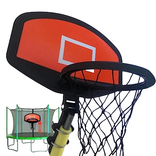 Basketballkorb-Trampolin - Ständer und Indoor-Reifen für Kinder | Spielplatz-Basketballkorb mit 27,9 cm Durchmesser, Wandmontage für Gebogene Stange Nocapam von Nocapam