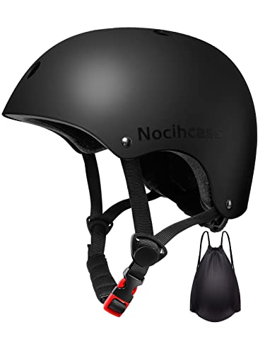 Skaterhelm,Fahrradhelm für Kinder,Jugendliche und Erwachsene,CPSC-zertifizierter Kinder-Fahrradhelm,Robuster Radhelm mit Verstellbarem Riemen für den Alltag,beim Skaten,BMX oder Longboarden von Nocihcass