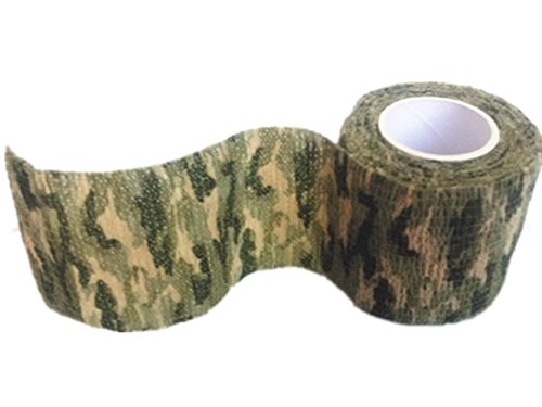Noga 4,5 m Outdoor Bionic elastisches Tape Jagd Tape Camouflage Strapazen Klebeband, Grass camouflage von Noga