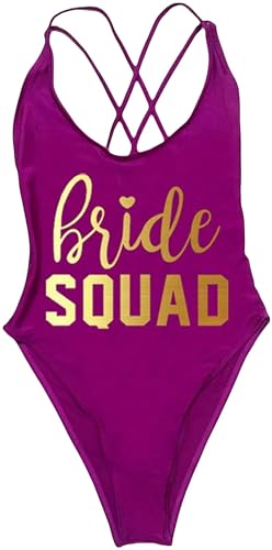 Nogkdyc Team Bride Swimsuit Braut Und Braut Sommerteam Sommer Badezimmer Kostüme Frau Dame Badezimmer Kostüm-Pugd-XXL von Nogkdyc