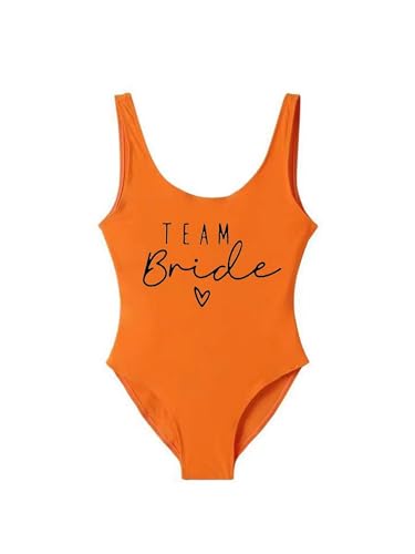 Nogkdyc Team Bride Swimsuit Drucken Sie In Englischer Team Bride Kostüme Für Junggesellenparty Und Am Strand Getragen-Tbride-orab-3xl von Nogkdyc