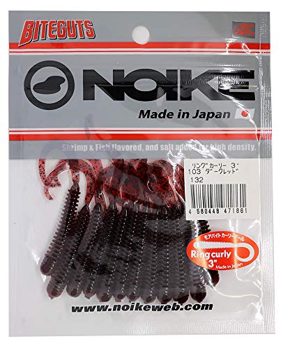 Noike Ring Curly 7,6cm 1,1g - 12 Gummijigs, Noike Farbe:Dark Red von Noike