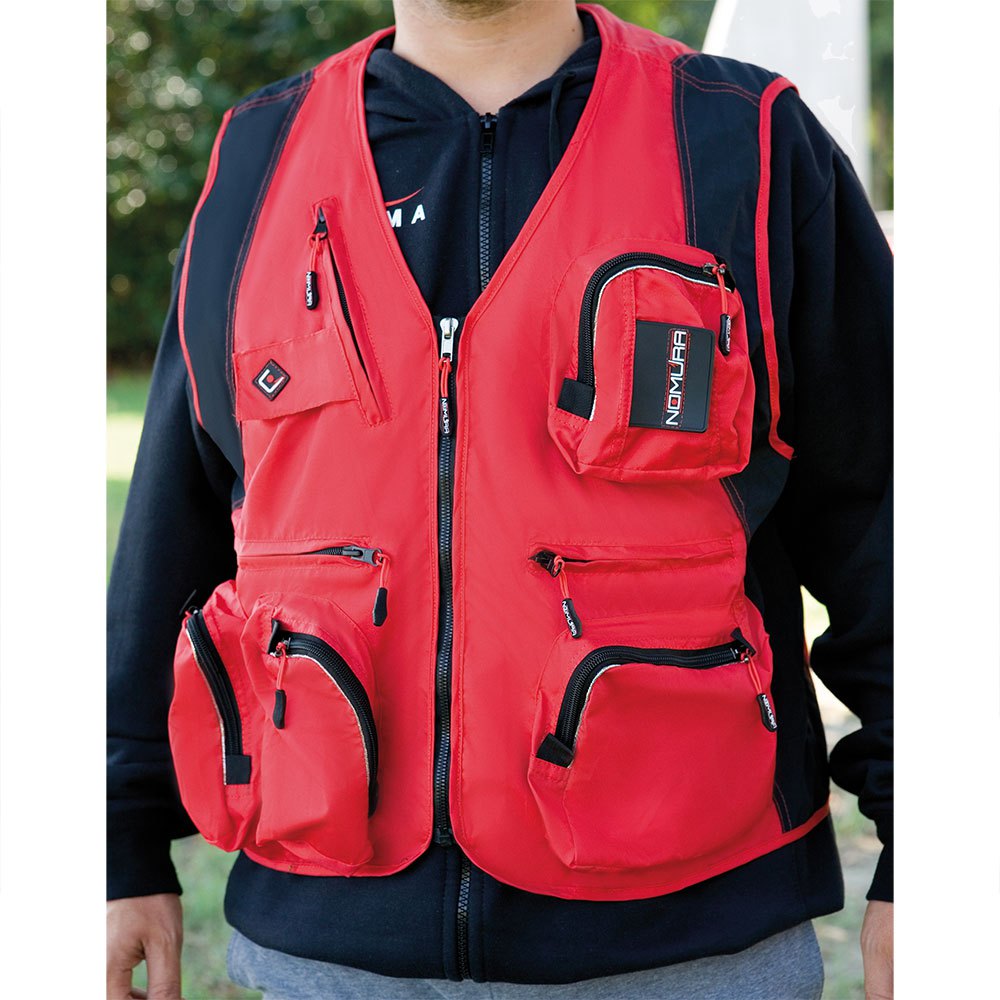 Nomura Fishing Vest Rot XL Mann von Nomura