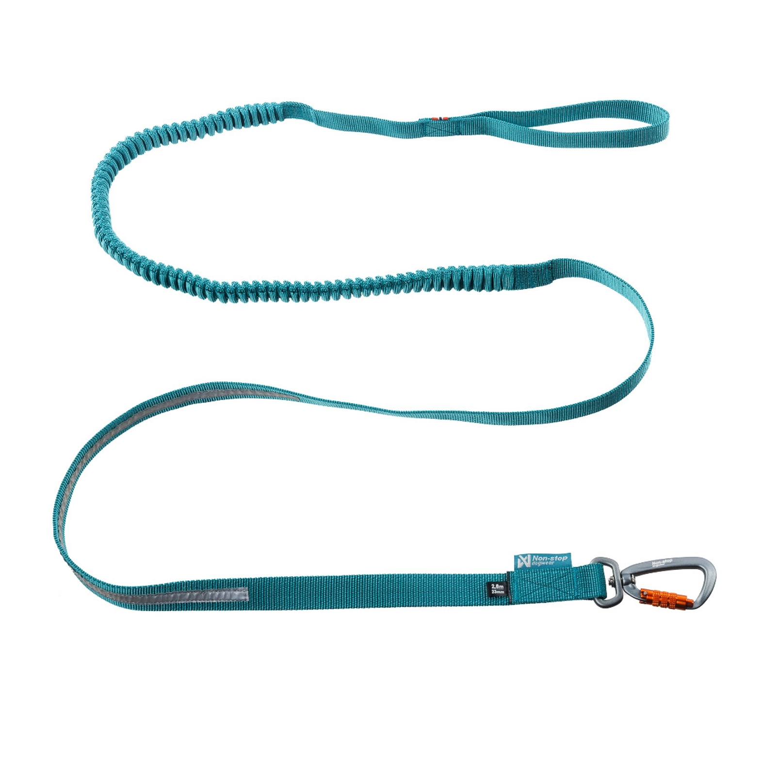 Non-stop dogwear BUNGEE TOURING LEASH 3,8m/23mm Teal | 15402 von Non-stop dogwear