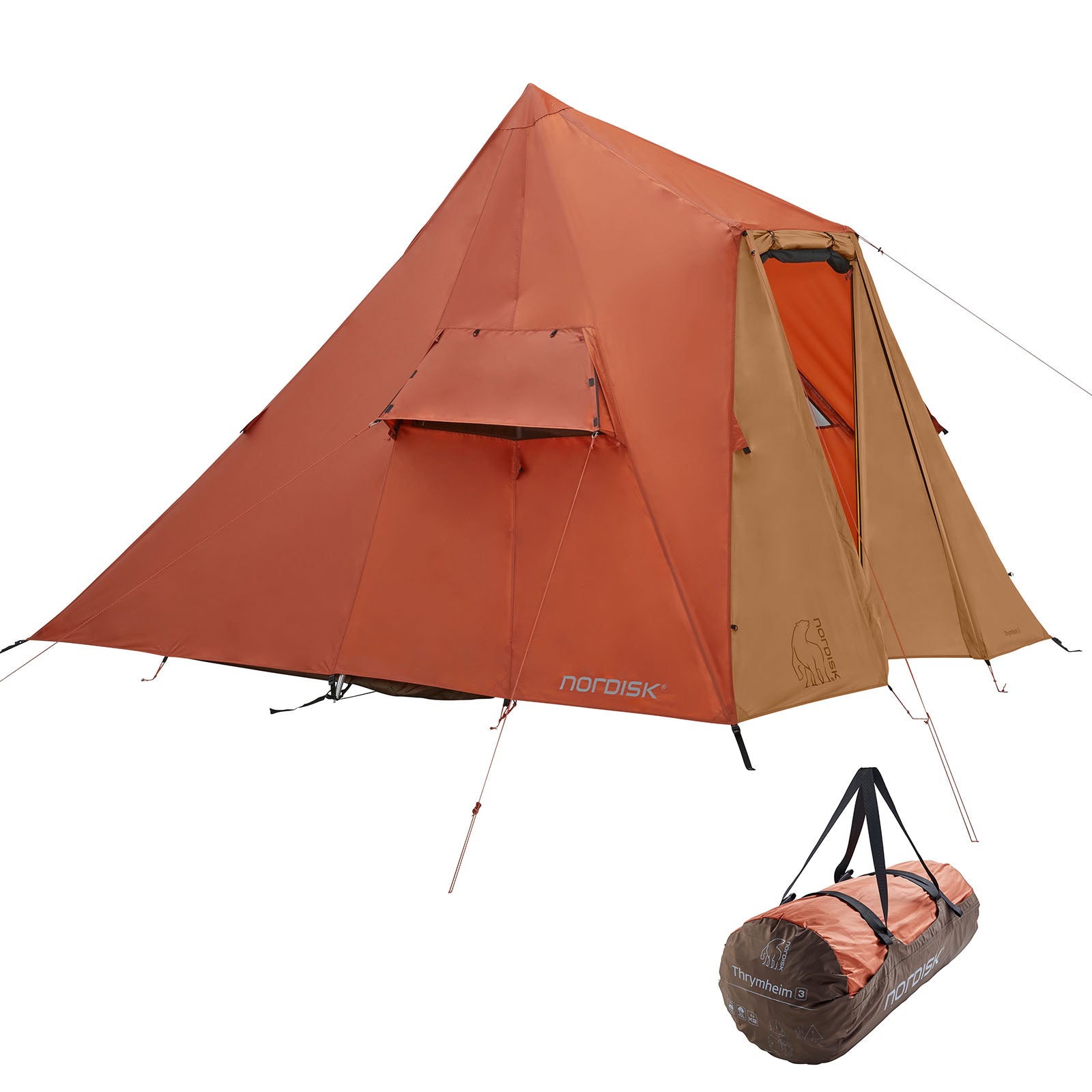 NORDISK Haus Zelt Thrymheim 3 PU Personen Familien First Tipi Wigwam Vorraum Alu von Nordisk