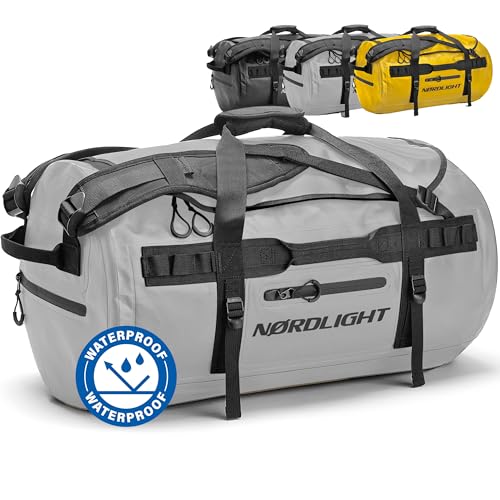 Wasserfeste Reisetasche Duffle Bag 60L - mit Rucksackfunktion (Anthrazit) | Praktische Außen- und Innentaschen | Dry Bag, Sporttasche, Rucksack von Nordlight