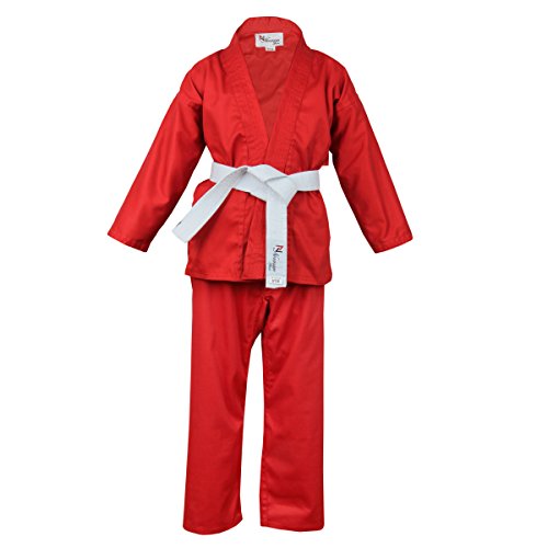 NORMAN Rot Kinder Karate Anzug Gratis Kinder Karate Anzug - 130cm von NORMAN
