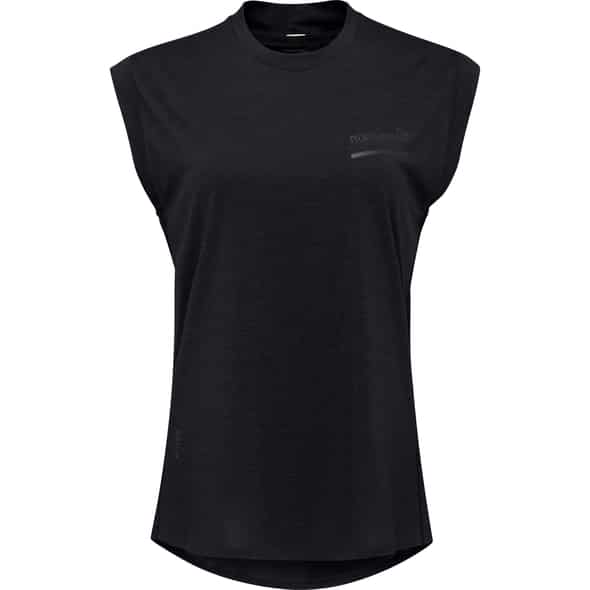 Norröna Senja Equaliser Sleeveless T-Shirt W Damen (Schwarz L ) Laufshirts von Norröna