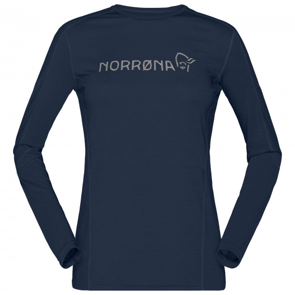 Norrøna - Women's Falketind Equaliser Merino Round Neck - Merinoshirt Gr L blau von Norrøna