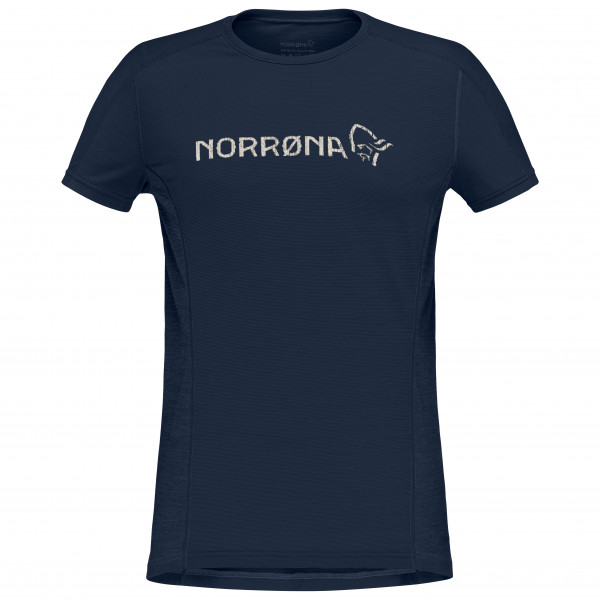 Norrøna - Women's Falketind Equaliser Merino T-Shirt - Merinoshirt Gr L blau von Norrøna