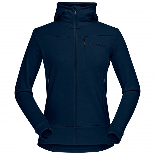 Norrøna - Women's Falketind Warmwool2 Stretch Zip Hood - Hoodie Gr S;XL;XS blau von Norrøna