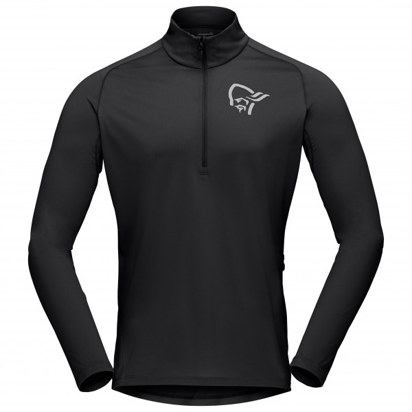 Norrøna - Fjørå Equaliser Long Sleeve Zip Top - Radtrikot Gr XL schwarz von Norrøna