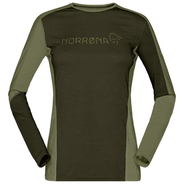 Norrøna - Women's Falketind Equaliser Merino Round Neck - Merinoshirt Gr XL oliv von Norrøna