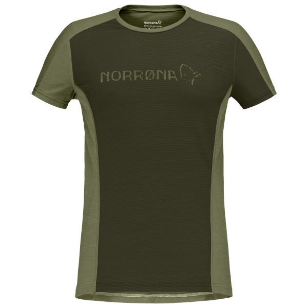Norrøna - Women's Falketind Equaliser Merino T-Shirt - Merinoshirt Gr L oliv von Norrøna