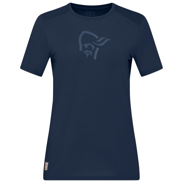 Norrøna - Women's Femund Equaliser Merino T- Shirt - Merinoshirt Gr L blau von Norrøna