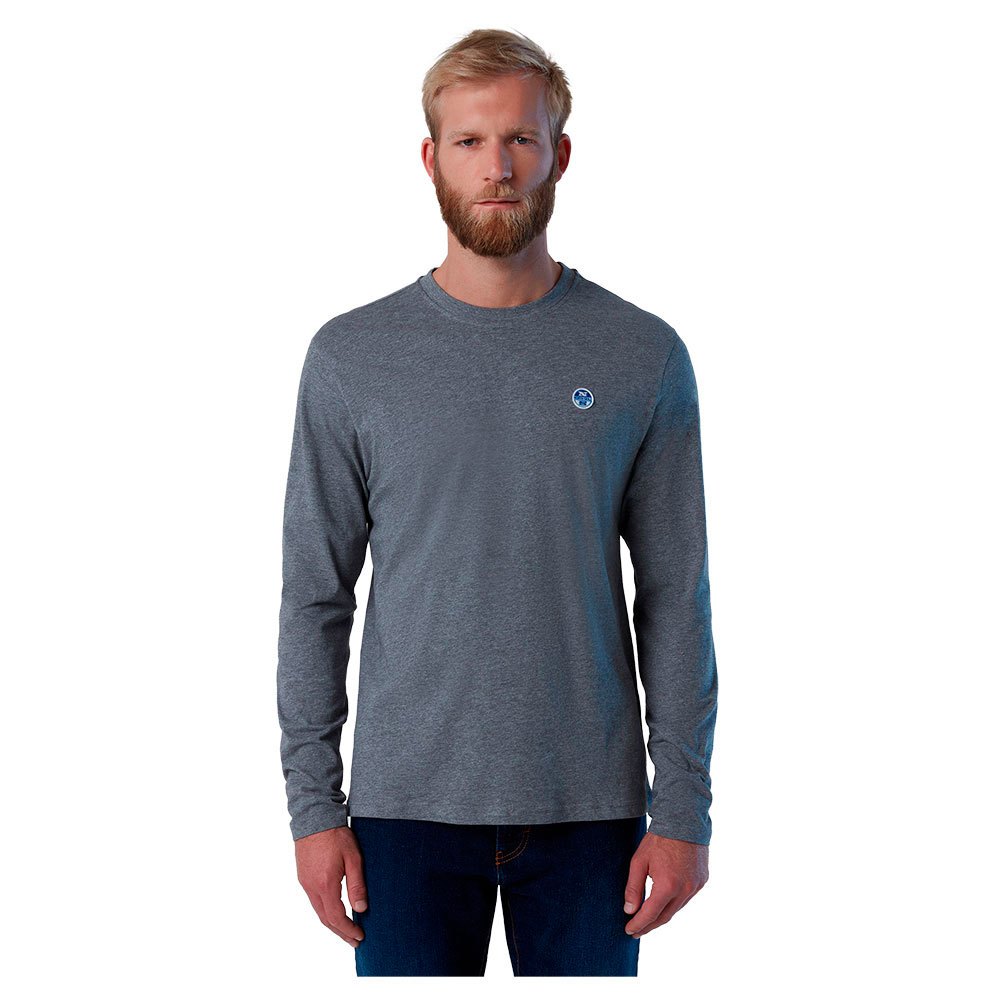 North Sails Logo Long Sleeve T-shirt Grau XS Mann von North Sails